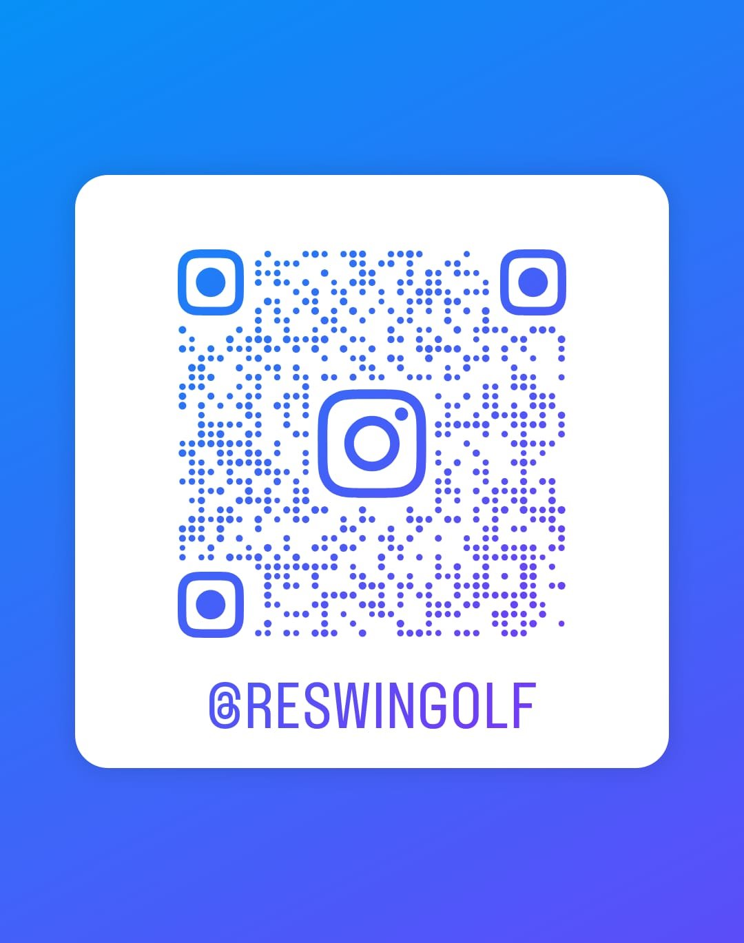 Código QR del Instagram @reswingolf